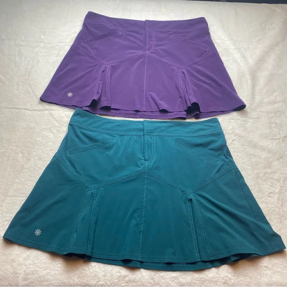 Athleta All Terrain Skirt Bundle Purple and Green Size 14P
